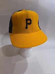 Vintage Pittsburgh Pirates Adjustable Snapback Hat Mesh Back USA Made Par CapNEW - Picture 1 of 8