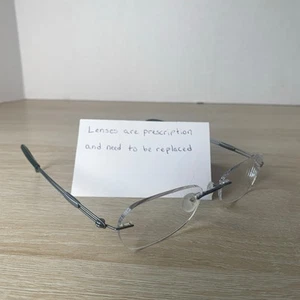 Silhouette 4303 40 6056 Eyeglasses Rimless Green Frame Only 49-17-135 5227 Titan - Picture 1 of 8