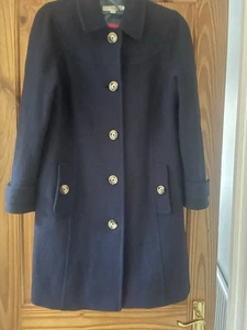 Boden Navy Wool Coat Size 14 - Picture 1 of 7