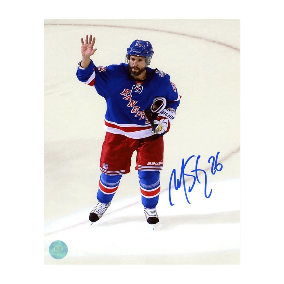 Martin St Louis Autographed New York Rangers Final Game Farewell 8x10 Photo - Image 1 of 1
