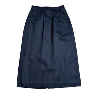 Valerie Stevens Petites Damen Gr. 6 Basic schwarz Midi lang bescheiden Rock Plissee - Bild 1 von 9