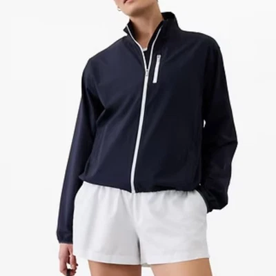 NWT Athleta Sprint Finish Active Jacket Navy Blue Women’s Size M - Image 1 of 4