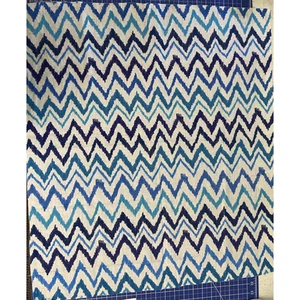 Lee Jofa Lilly Pulitzer Chev On It Stickerei Wert blauer Stoff 26x28 Orig 280 Yard $ - Bild 1 von 3