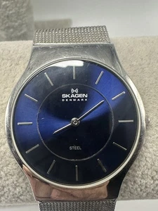 Skagen 233LSSN New Battery Mens Watch Ultra Slim 34MM 8" R62 - Picture 1 of 12