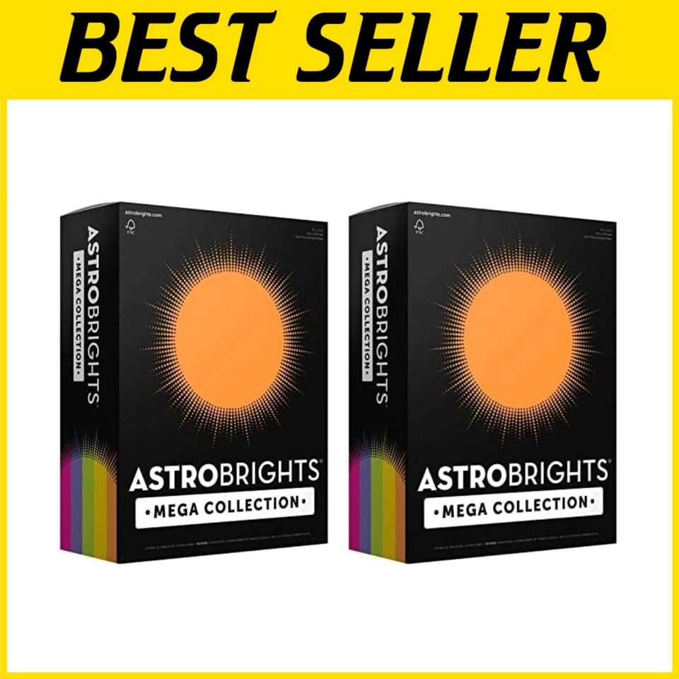 Mega Collection Joyful 5-Color Paper, 625 Sheets, 24 lb, Vivid Assortment Pack - Image 1 of 4