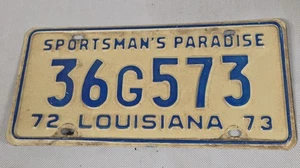 1972 Louisiana 1973 Nummernschild 46G573 gebraucht - Bild 1 von 3