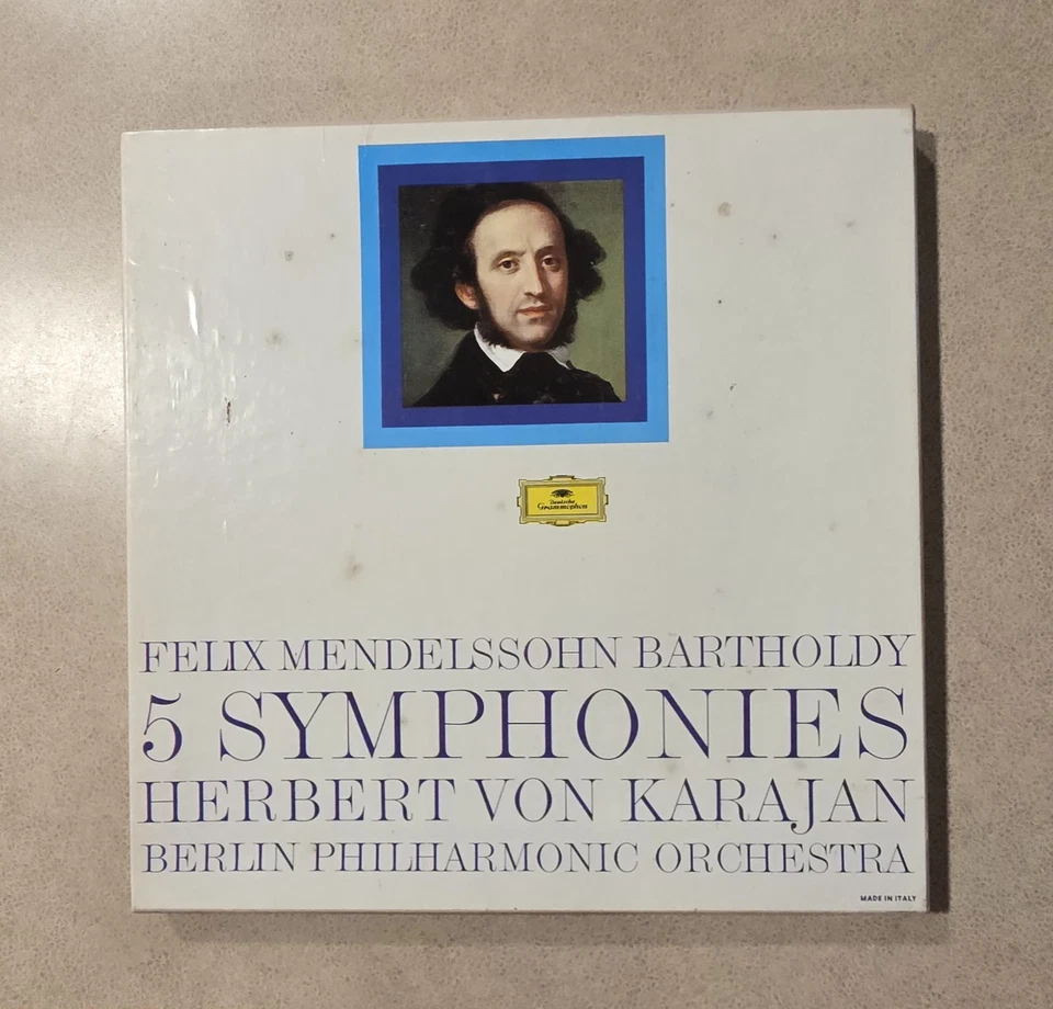Felix Mendelssohn Bartholdy 5 Symphonies Karajan Berlin Orchestra Set of 4 LPs - Image 1 of 4