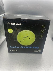 PeakPick Paquete de 4 bolas de pickleball al aire libre 40 agujeros premium para todos los niveles deporte - Imagen 1 de 4