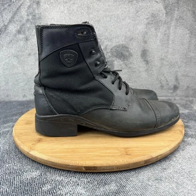 Ariat Paddock Riding Boots Womens Size 8.5 Black Lace Up Equestrian 10004723 - Image 1 of 4