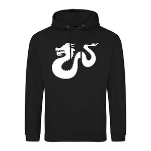 Unisex Hoodie Dragon Silhouette Geschenkidee Dragon Geschenk Präsent Mitbringsel - Picture 1 of 21