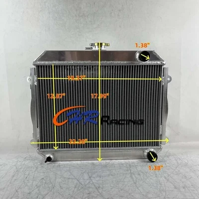 Radiador de aluminio de 4 filas para Toyota Corolla L4 1971-1974 1,2 L 1,6 L 1972 1973 MT Foto 1 de 4