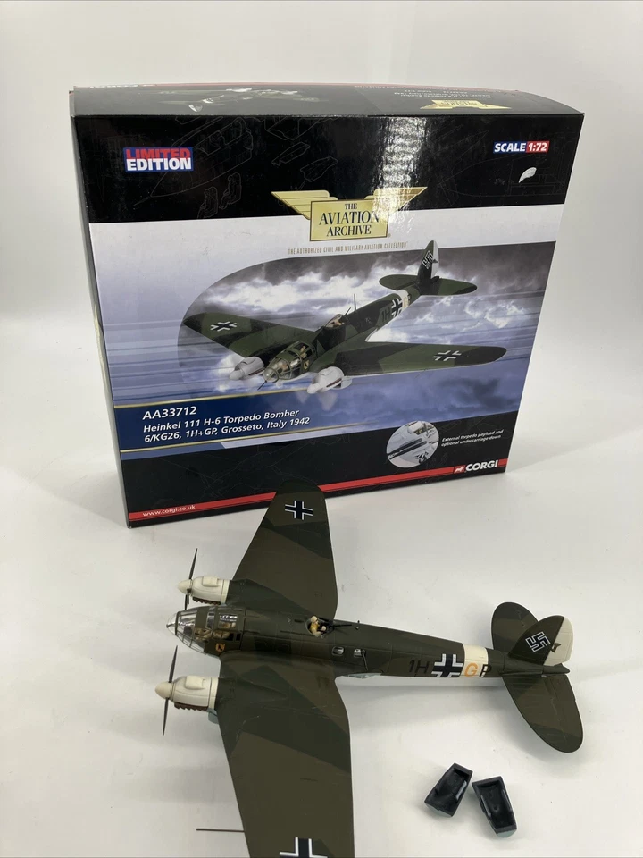 2011 CORGI 1:72 - AA33712 - 1942 Heinkel 111 H-6 Torpedo Bomber Italy - Image 1 of 4
