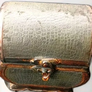 Vintage Style Metal Hinged Trinket Box - Picture 1 of 7