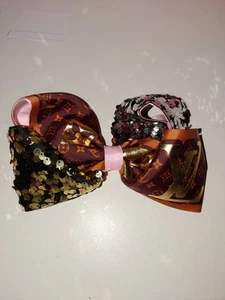 Girls Handmade Bow Alligator Clip With Faux LV - Picture 1 of 6