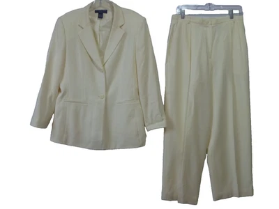 Preston & York Ivory Pant Suit Womens Size 12P Petite 2-Piece Classy! New w/tags - Image 1 of 4