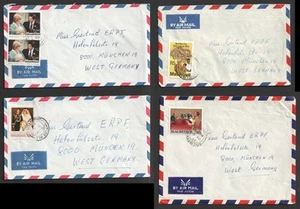 Mauritius Four Covers to Germany - Picture 1 of 5