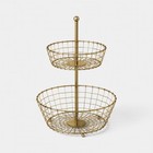 Gold Tiered Wire Fruit Basket Gold - Threshold