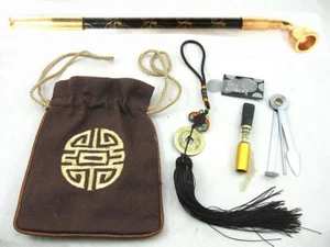 Japanese Samurai Kiseru Pipe Set Edo Style Tobacco Smoking Accessory New - Picture 1 of 4