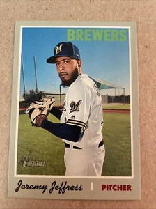 2019 Topps Heritage - #249 Jeremy Jeffress - Picture 1 of 2