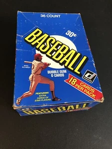 Donruss Baseball 1981 paquete de cera caja de exhibición (vacía) - ¡primera edición color brillante! - Imagen 1 de 4