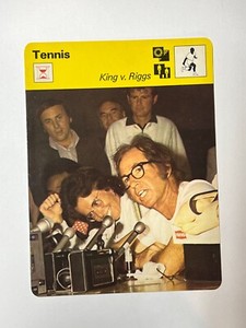 1977-79 Sportscasters Series 15 Tennis Geneva B Billie Jean King Bobby Riggs v