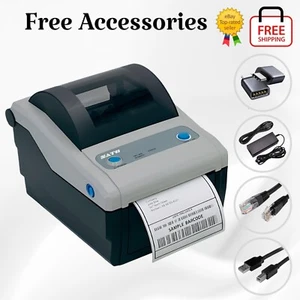 BUNDLE SATO CG412DT Direct Thermal 4x6 Label Printer 300 dpi Ethernet 🔥 USB-C - Picture 1 of 15