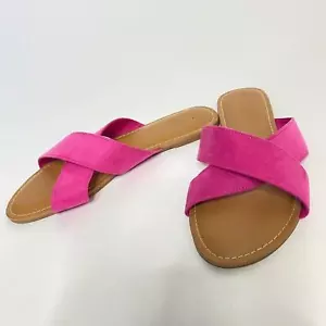 Old Navy sz 7 slide comfy slip on slippers slides - Picture 1 of 4
