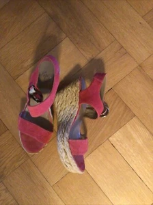 tipo Sandalette - Sandalen Keilsandalette Riemchen Pink Damen Schuhe Gr. 38 - Bild 1 von 2