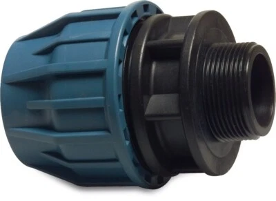 Plasson-Type Male BSP x Straight Cpmpression Adaptor For MDPE Water Pipe