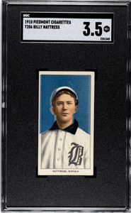 1910 T206 Billy Nattress Piedmont 350 SGC 3.5
