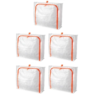 5 Pack IKEA PARKLA Zippered Under Bed Storage Case/Bag 21 ¾ " x 19 ¼ " x 7 ½ " - Picture 1 of 4