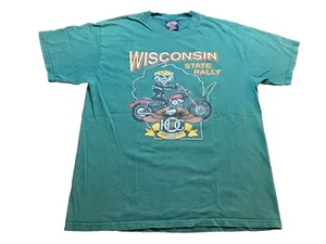 Camiseta Harley-Davidson 1997 Wisconsin State Rally Badgers Cheesehead grande - Imagen 1 de 11