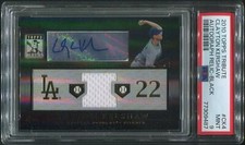 2010 Topps Tribute Baseball #CK4 Clayton Kershaw Black Jersey Auto #41/50 PSA 9