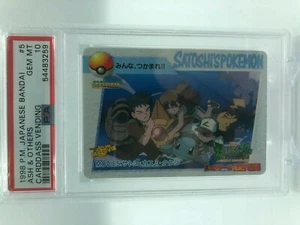 PSA 10 GEM MINT Pokemon Japanese Bandai Carddass 1998 ash Takeshi Misty #5 - Picture 1 of 3