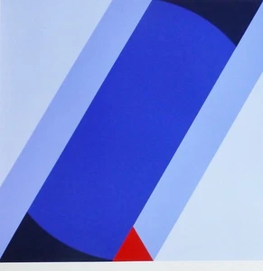FRIEDRICH GEILER Geometric Composition 1991 HAND SIGNED SERIGRAPH German Artist - Picture 1 of 4