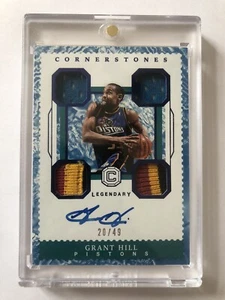 2017-18 Panini Cornerstones GRANT HILL Auto Jersey Relic Autograph /49 Pistons - Picture 1 of 2