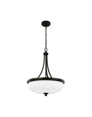 Colgante Feiss F2966/3HTBZ Vintner 20" Heritage bronce iluminado Foto 1 de 4