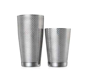 Mercer Culinary M37200 Barfly 28 oz Diamond Etched Lattice Shaker Set - Picture 1 of 1