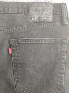 levis Mens 511 Black Relax Fit jeans 36 x 30 - Picture 1 of 8