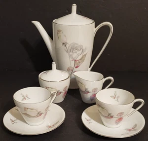 Hutschenreuther Coffee Set Coffee Pot, Creamer, Sugar Lid & Two Cups And Saucers - Picture 1 of 20