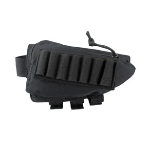 Tactical Shotgun Rifle Buttstock Cheek Rest Shell Holder Mag Ammo Pouch Hunting - Picture 1 of 11