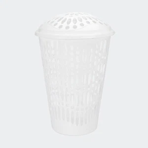 Large Aerated Plastic Laundry Hamper 64L Clothes Basket Bag Bathroom Boxes XL - Picture 1 of 2