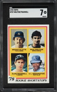 1978 Topps #707 Paul Molitor & Alan Trammell RC ROOKIE SGC 7 - Foto 1 di 2