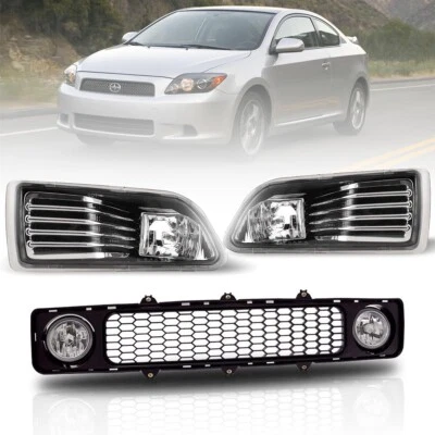 For 2005-2010 Scion TC Fog Lights+Front Driving Lamps w/Bumper Grill Wiring Kits - Imagem 1 de 4