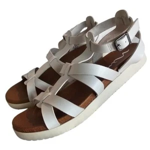 Nina Shoes Alpha Little Girls Gladiator Sandals Size 4 White Strappy Cushion - Picture 1 of 11