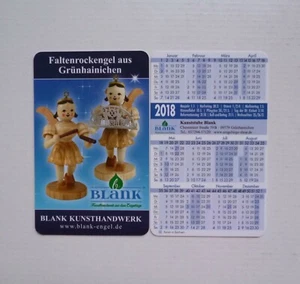 Kalender Taschenkalender 2018 Faltenrock-Engel, Fa. C. Blank Erzgebirge - Bild 1 von 1