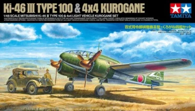 Ki-46 III Type 100 & 4x4 Kurogane 1:48 Plastic Model Kit TAMIYA - Immagine 1 di 2