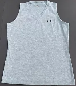 UNDER ARMOUR Women HeatGear Loose Fit Soccer Sleeveless T Shirt Tops V Neck SM - Picture 1 of 1