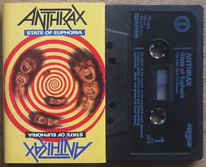 ANTHRAX - STATE OF EUPHORIA (ISLAND ICT9916) 1988 UK CASSETTE TAPE THRASH METAL - Picture 1 of 3