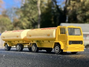 Majorette Ford Shell Oil Tanker With Pup Trailer Good But Dirty 1/87 Diecast - Picture 1 of 7